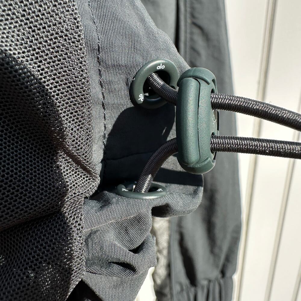 Alo Yoga Origin Full-Zip Track Jacket Size XXS Charcoal Green Windbreaker $198 - Picture 14 of 16